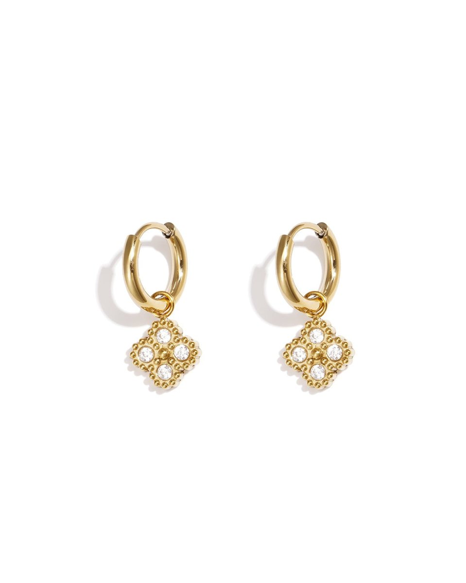 Clover Drop - Stainless Steel Earrings - Mevotti
