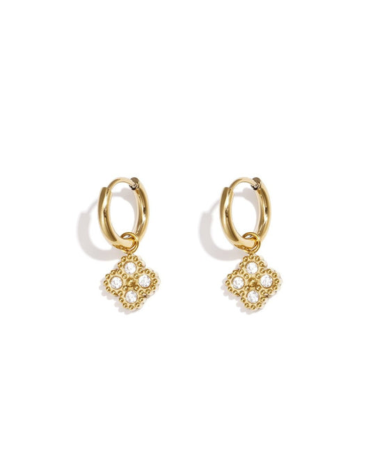 Clover Drop - Stainless Steel Earrings - Mevotti