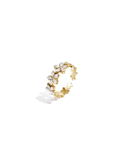 Floral strass ring - Mevotti