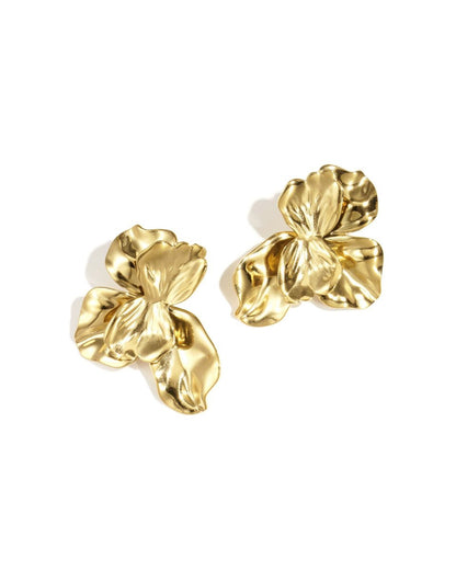 Golden Bloom – Stainless Steel Earrings | Mevotti - Mevotti
