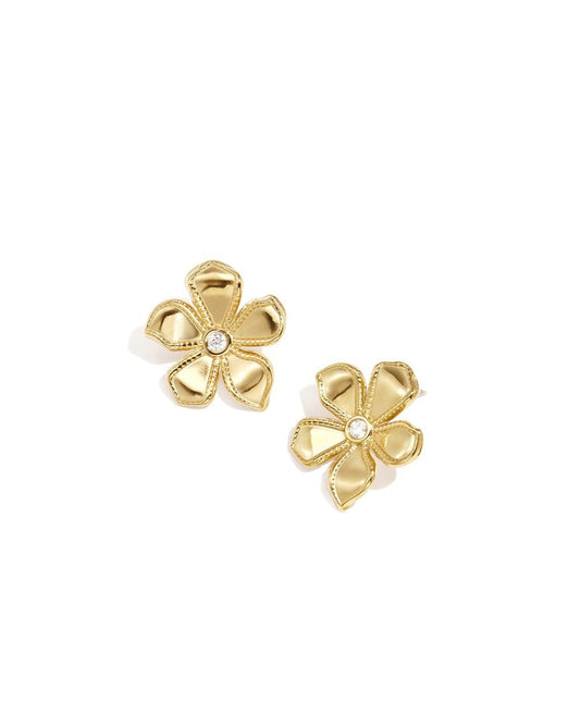 Petal Stud – Stainless Steel Earrings - Mevotti