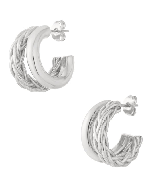 Ribbed double hoop - Mevotti