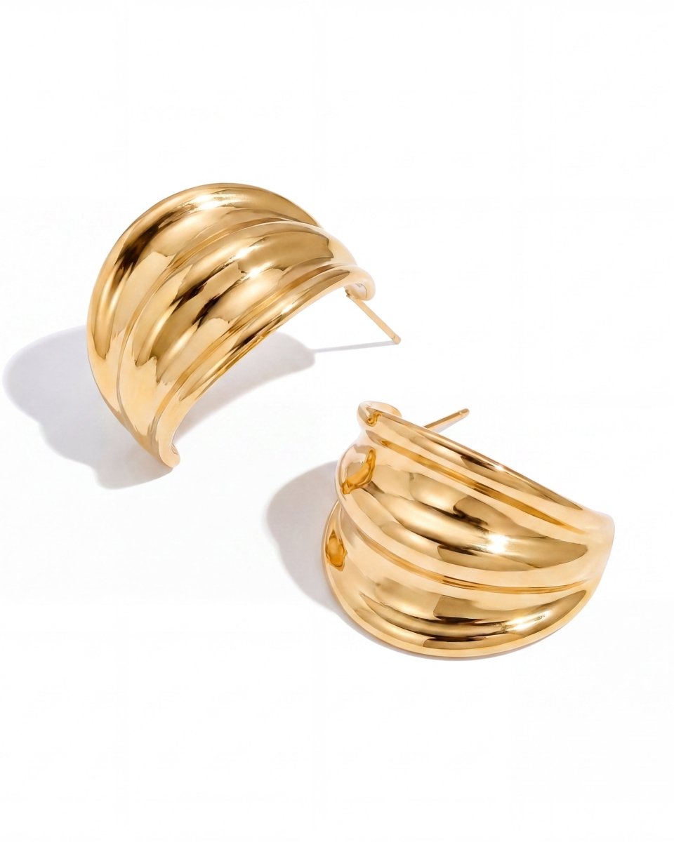 Statement leaf earrings - Mevotti