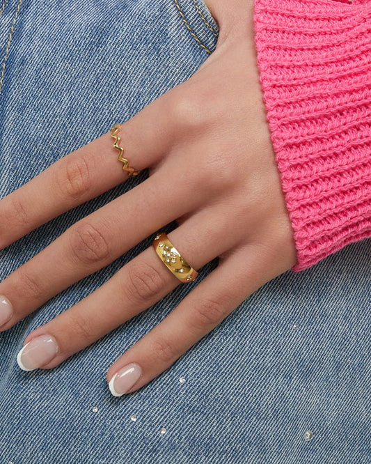 Strass clover ring - Mevotti