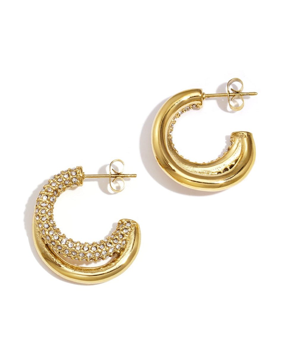 Strass sleek hoops - Mevotti