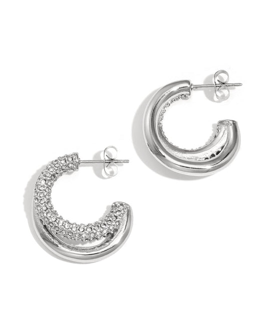 Strass sleek hoops - Mevotti