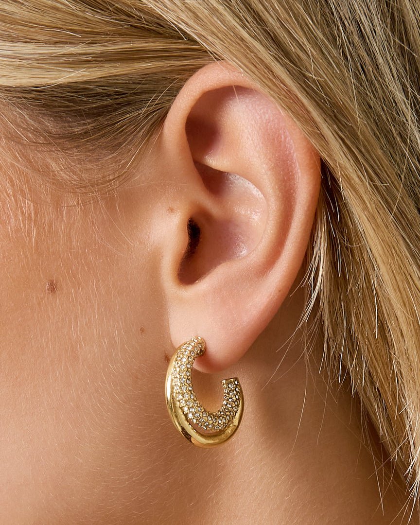Strass sleek hoops - Mevotti