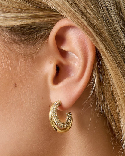 Strass sleek hoops - Mevotti