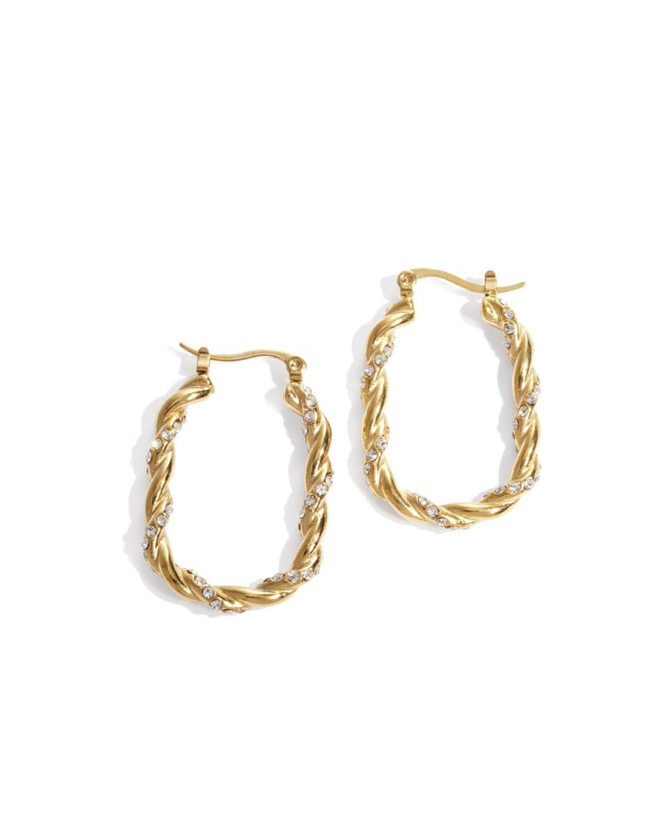 Twisted strass hoop - Mevotti