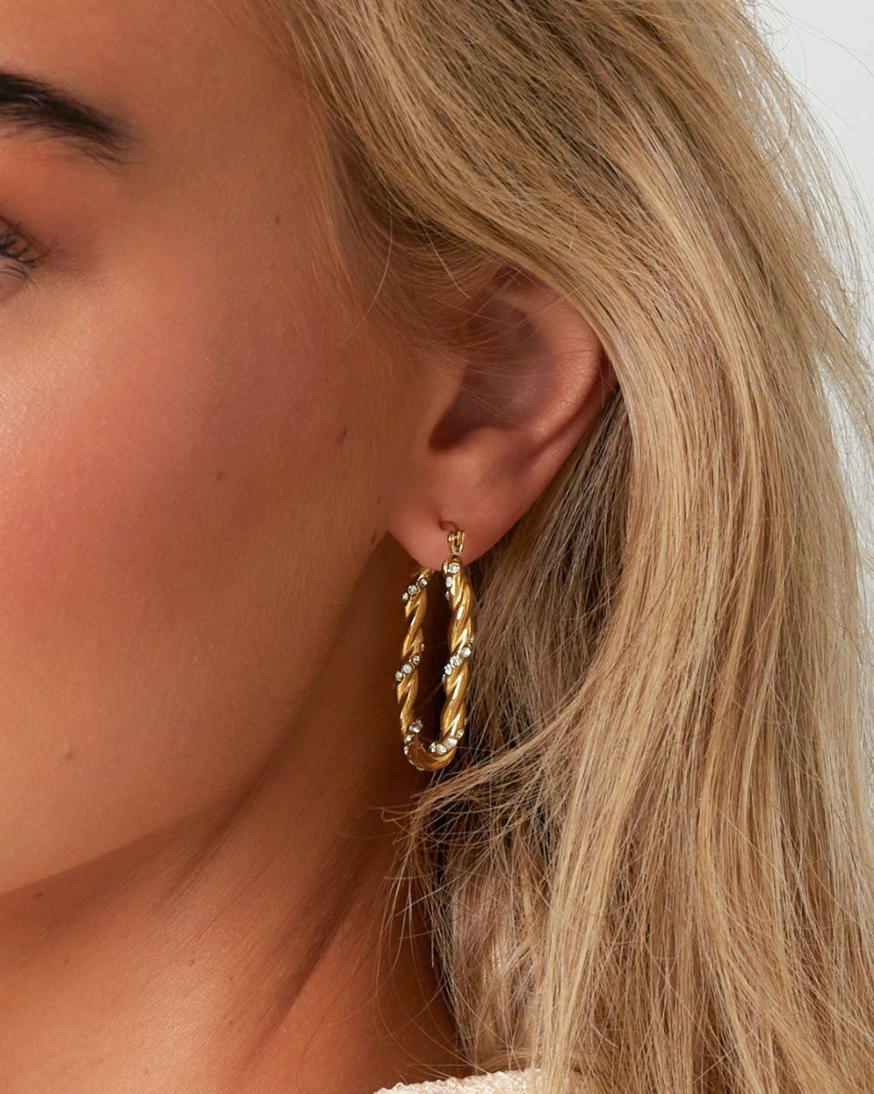 Twisted strass hoop - Mevotti