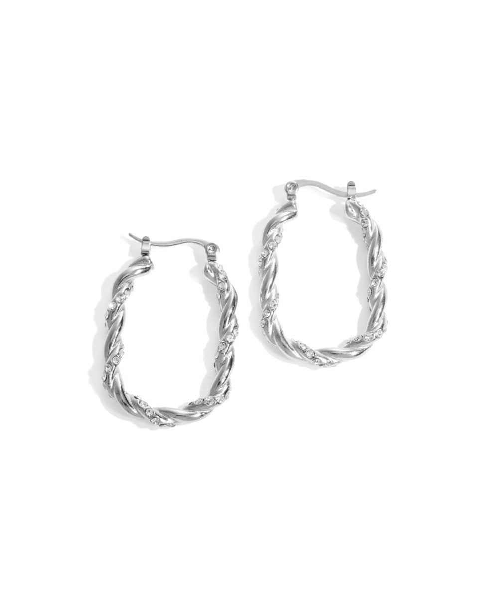 Twisted strass hoop - Mevotti