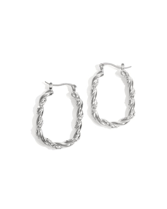 Twisted strass hoop - Mevotti